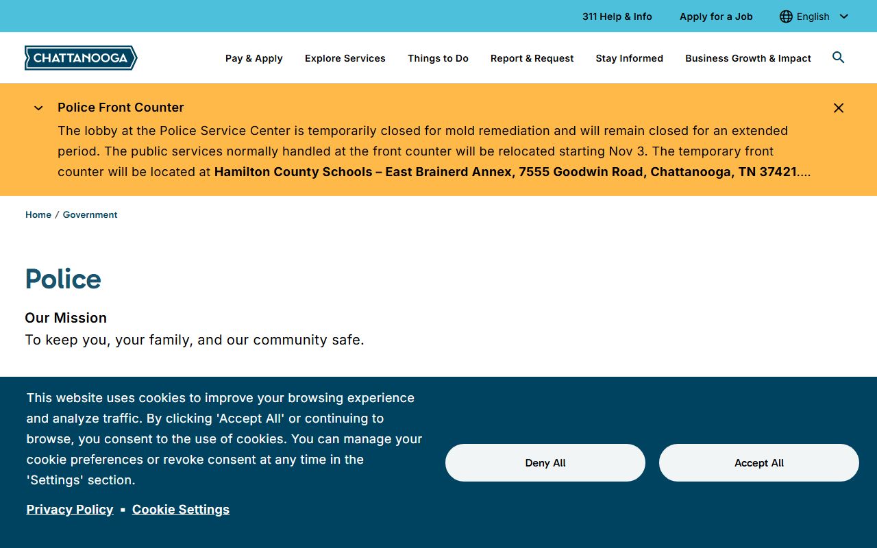 Chattanooga Felony Records and Chattanooga Police Department records
