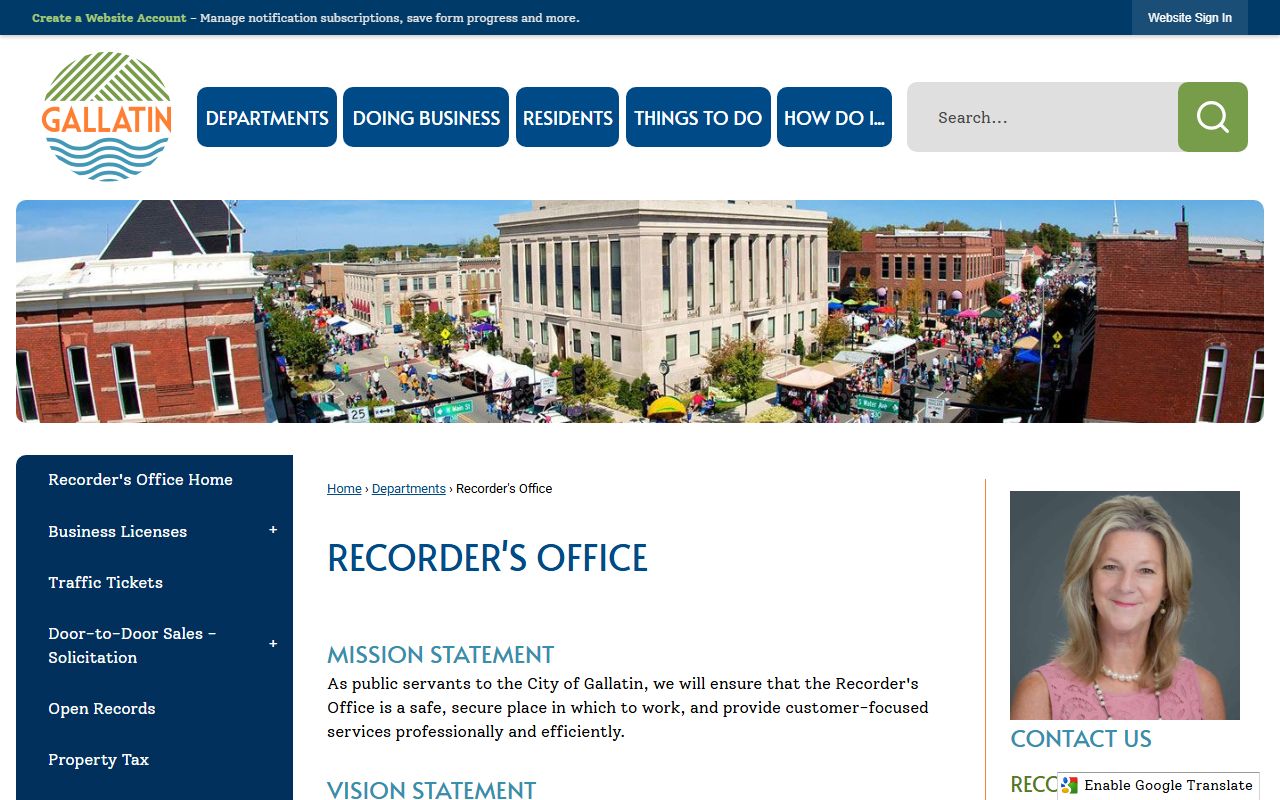 Gallatin Felony Records and Gallatin Recorder's Office