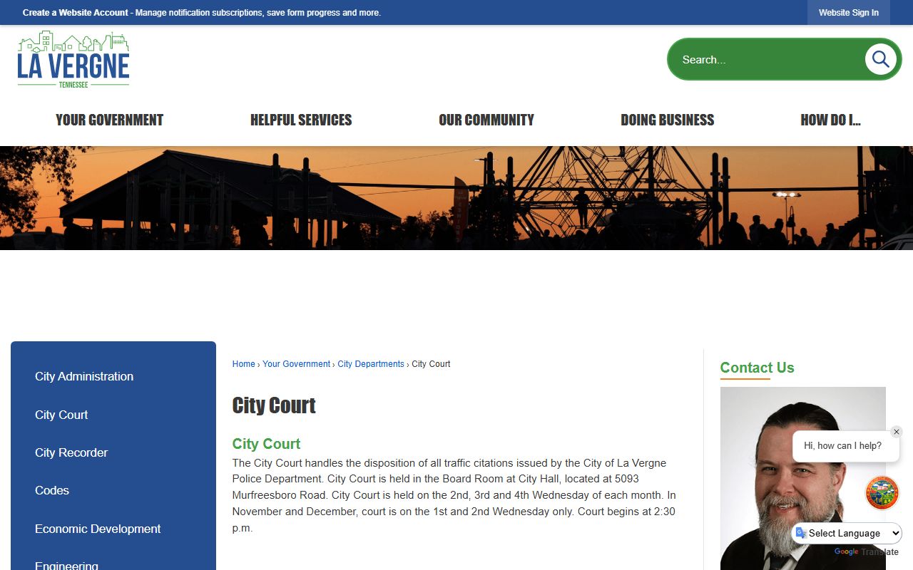 La Vergne Felony Records and La Vergne City Court