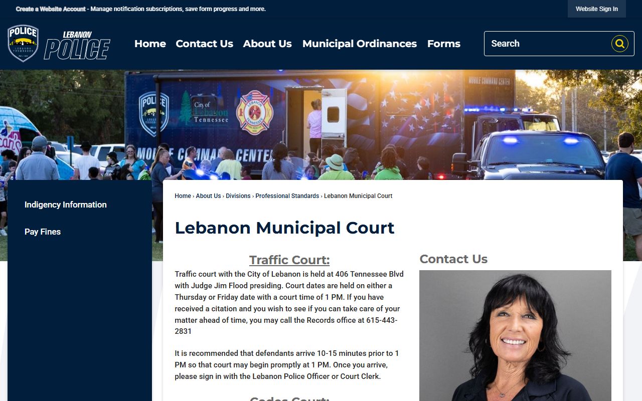 Lebanon Felony Records and Lebanon Municipal Court