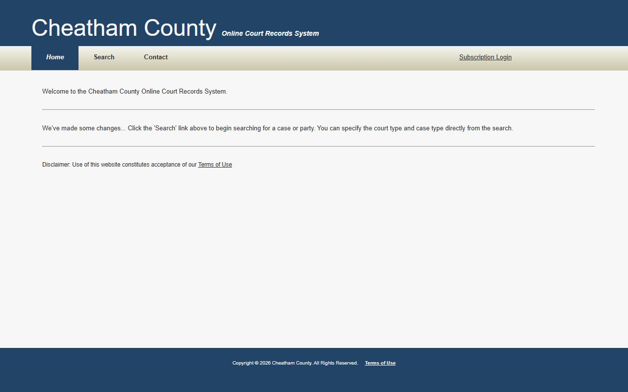 Cheatham County Felony Records online court portal