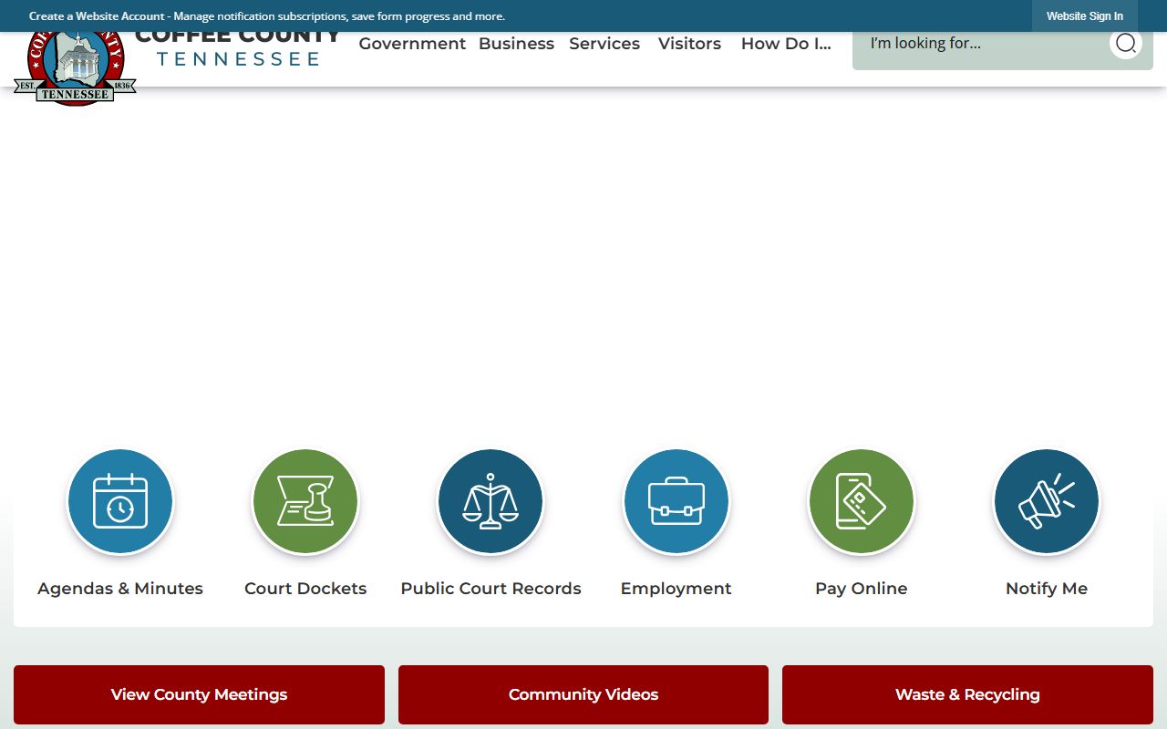 Coffee County Felony Records county government image