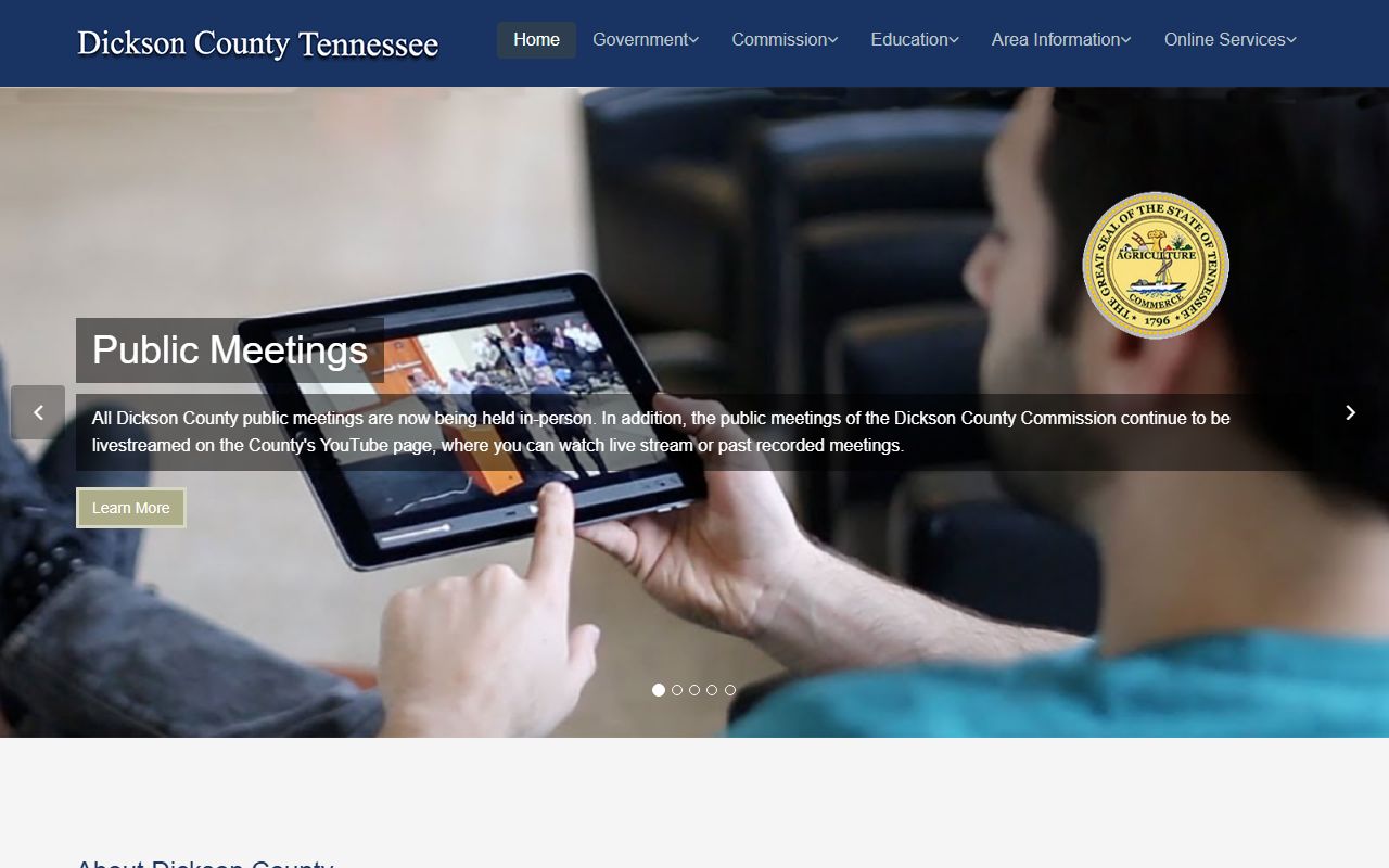 Dickson County Felony Records county government page