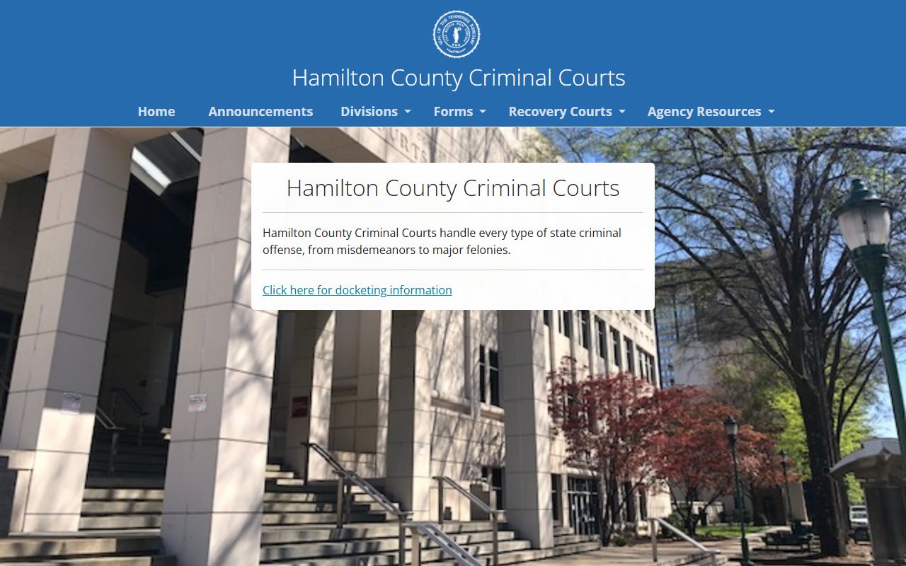 Hamilton County Felony Records at the Hamilton County Criminal Court Clerk