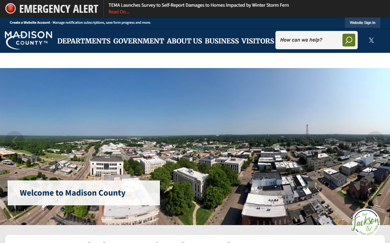Madison County Felony Records county government page