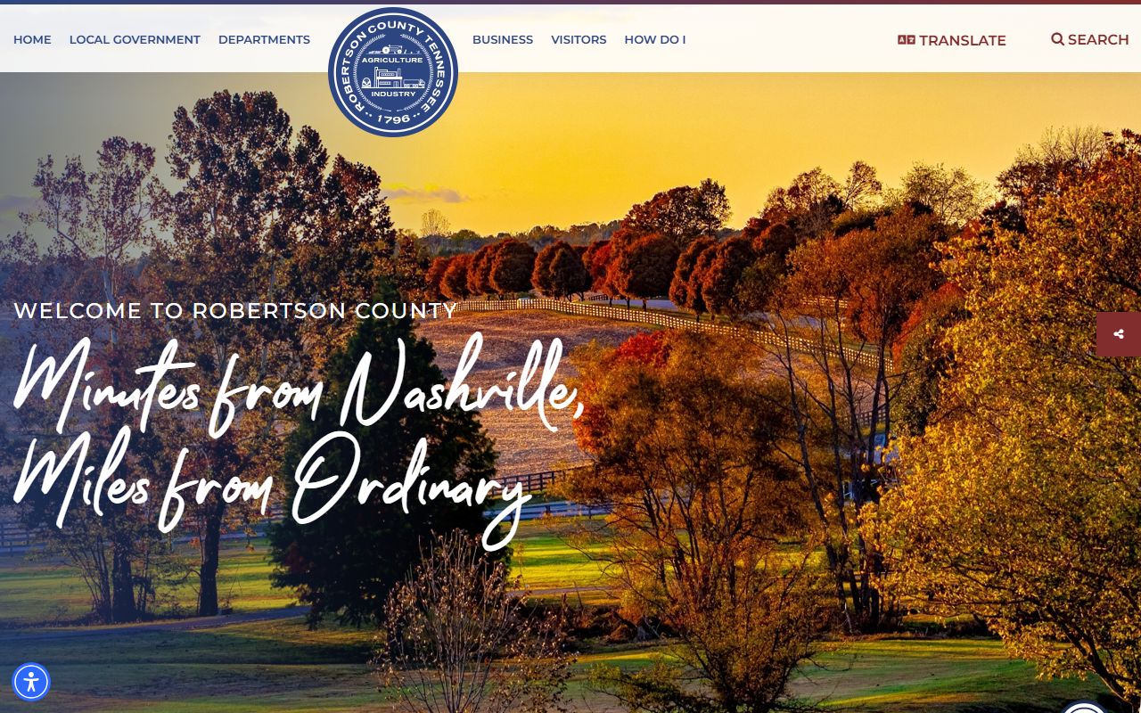 Robertson County Felony Records county government page