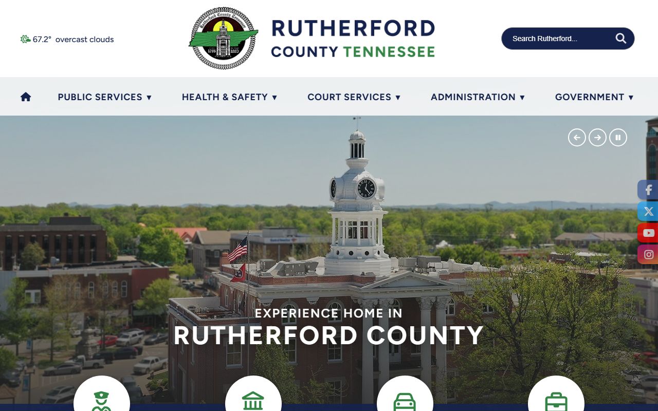 Rutherford County Felony Records county government page