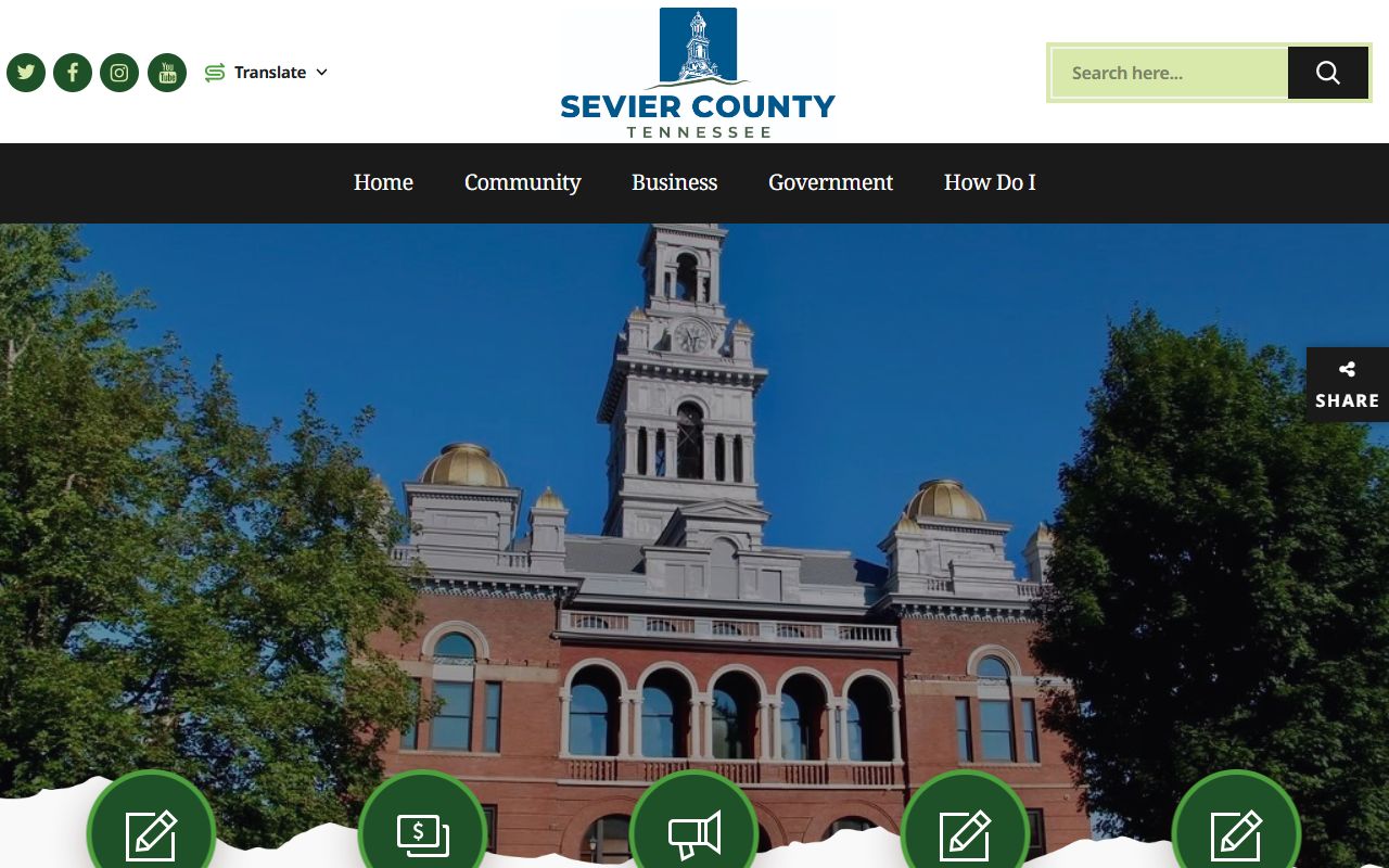 Sevier County Felony Records county government page