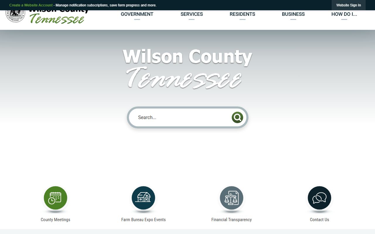 Wilson County Felony Records county government page